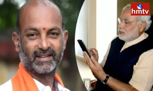 Pm Modi Phone Call to Bandi Sanjay Pm Modi Phone Call to Bandi Sanjay
