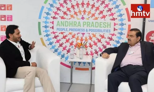AP CM Jagan Meets Gautam Adani in Davos World Economic Forum 2022
