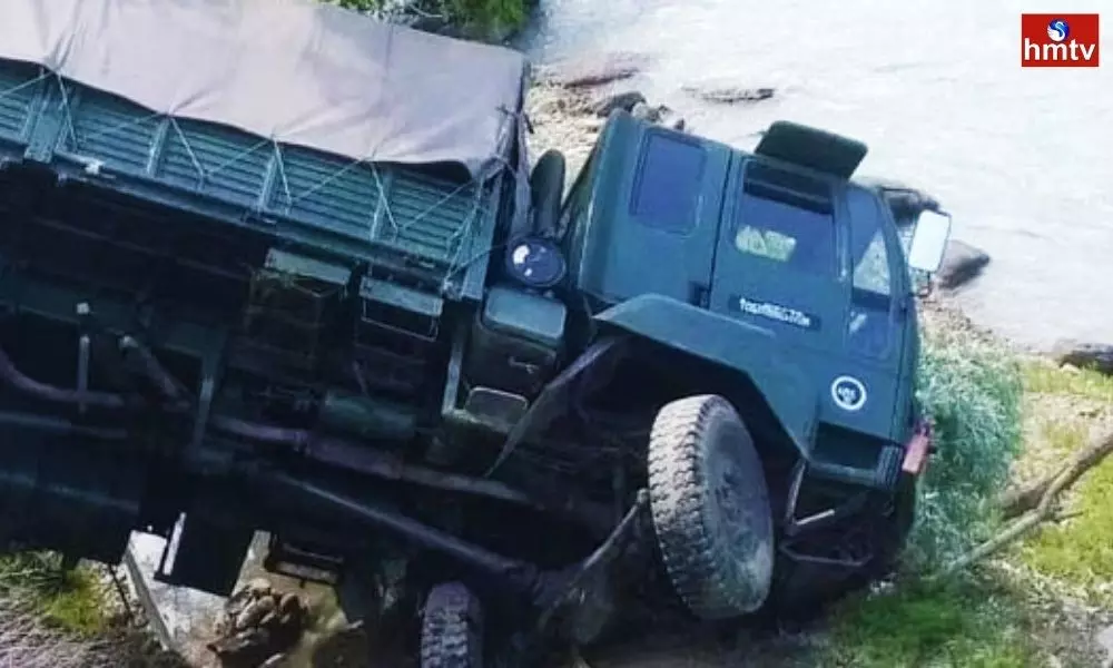 Army Vehicle Falls Into Shyok River in Ladakh