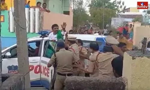 Police Arrested Teenmaar Mallanna In Arepally Police Arrested Teenmaar Mallanna In Arepally