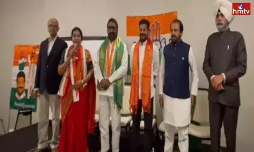 BJP Leader Bandru Shobha Rani Joins in Congress | TS News BJP Leader Bandru Shobha Rani Joins in Congress | TS News