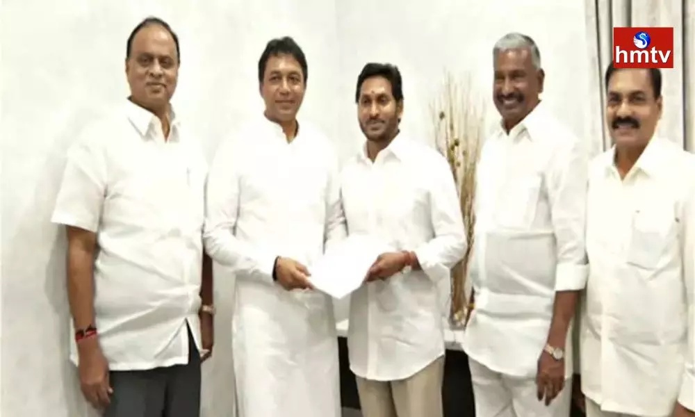 AP CM Jagan Handed B Form to Mekapati Vikram Reddy