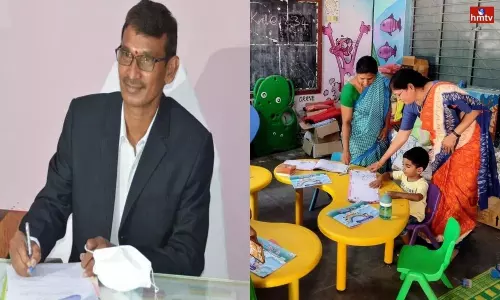 Collector Sets Example by Admitting Son to Anganwadi School Collector Sets Example by Admitting Son to Anganwadi School