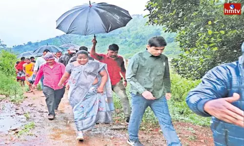 Collector Sumit And MP Madhavi Visiting Kitabu village in Alluri District