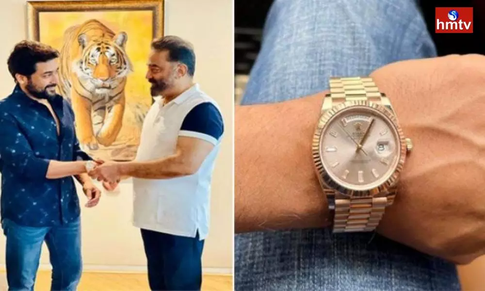 Kamal Haasan Gives a Rolex Watch Gift To Surya