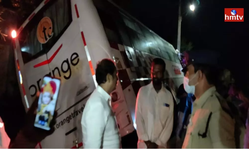 Orange Travels Bus Accident in Kakinada