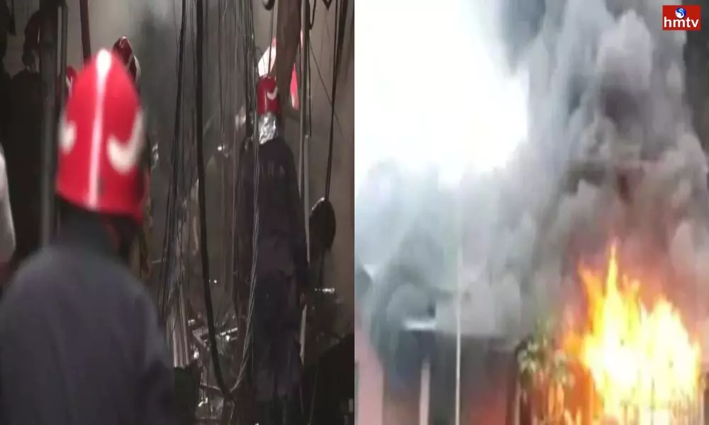 A Huge Fire in Ghafar Market in Delhi