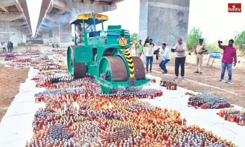 Rs 2.14 Crore Worth Non-Duty Paid Liquor Destroyed in Andhra Pradesh