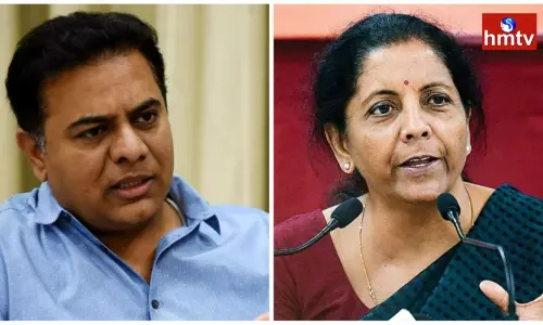 KTR Letter to Nirmala Sitharaman KTR Letter to Nirmala Sitharaman