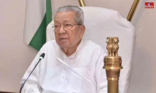 AP Governor Biswabhusan Harichandan Participate in Yoga day AP Governor Biswabhusan Harichandan Participate in Yoga day