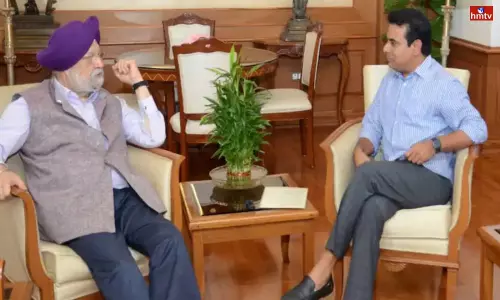 Minister KTR Meets Central Minister Harideep Singh Puri in Delhi Minister KTR Meets Central Minister Harideep Singh Puri in Delhi