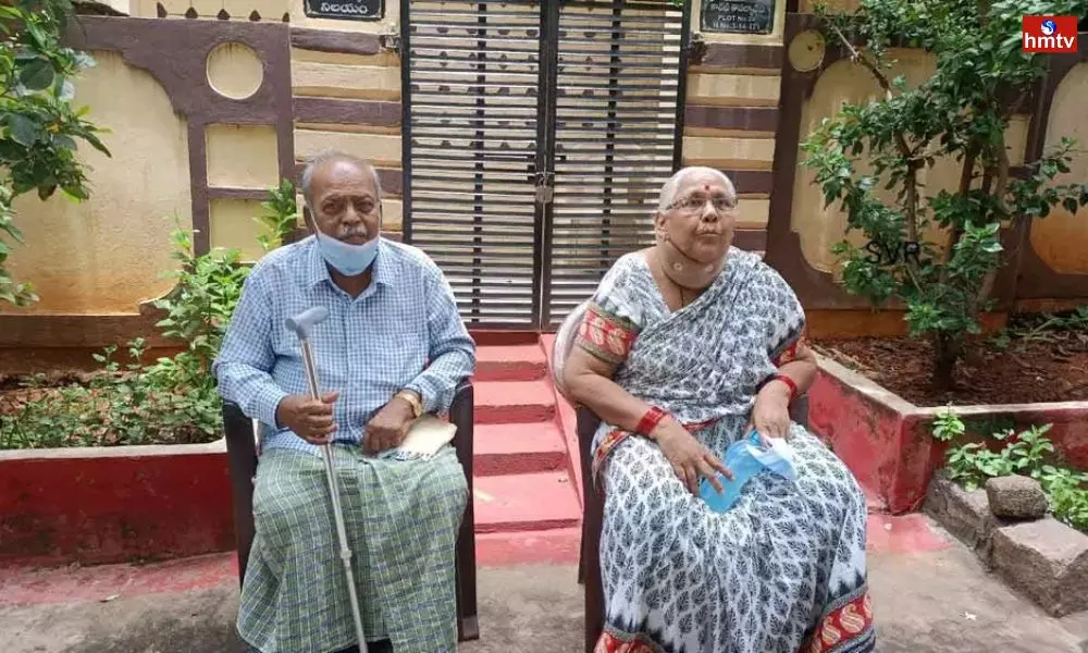 Senior Citizens Protest in Front Their Own House