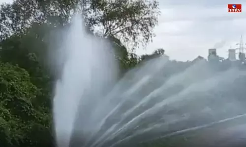 Mission Bhagiratha Pipe Line Leak | TS News Mission Bhagiratha Pipe Line Leak | TS News