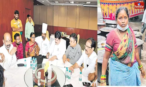 Telangana Food Chef Yadamma Meet BJP Chief Bandi Sanjay