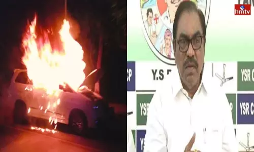 YCP MLC C. Ramachandraiah Car Fire