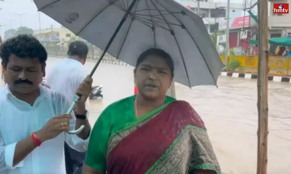 MLA Seethakkas Visit to Flooded Areas in Mulugu District