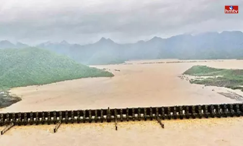 Godavari Floods at Polavaram Project Godavari Floods at Polavaram Project