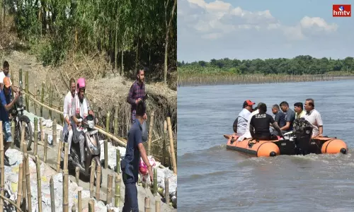 Assam CM Himanta Biswa Sarma Visits the flood affected Areas Assam CM Himanta Biswa Sarma Visits the flood affected Areas