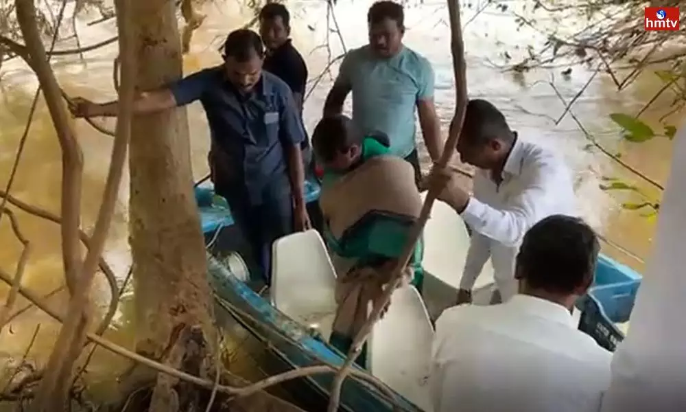 MLA Seethakka Narrowly Escaped in the Flood Affected Areas