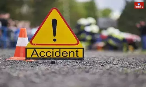 Road accident near Kisan Nagar, Nizamabad district Road accident near Kisan Nagar, Nizamabad district