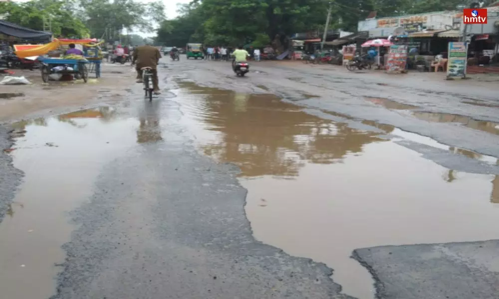 Roads Damaged By Heavy Rains