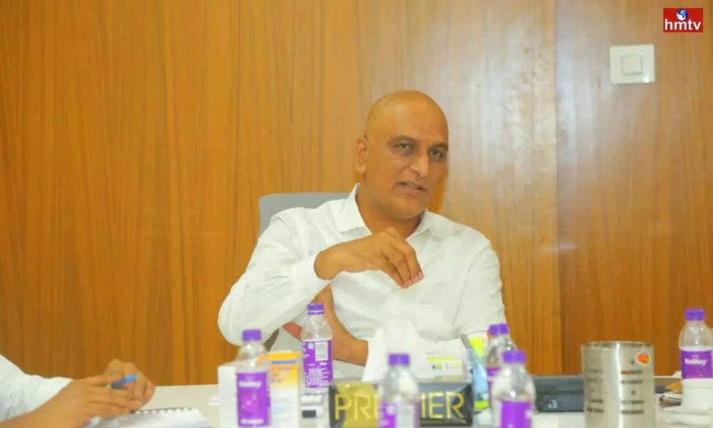 Minister Harish Rao Video Conference With Health Officials Over Booster Dose Vaccination