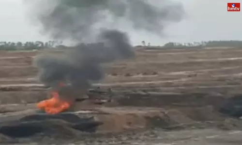 Fire Accident in Open Cast Mines in Ramagundam
