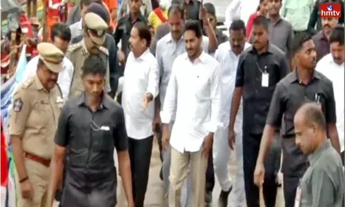 CM Jagans Visit Continues Even in the Rain