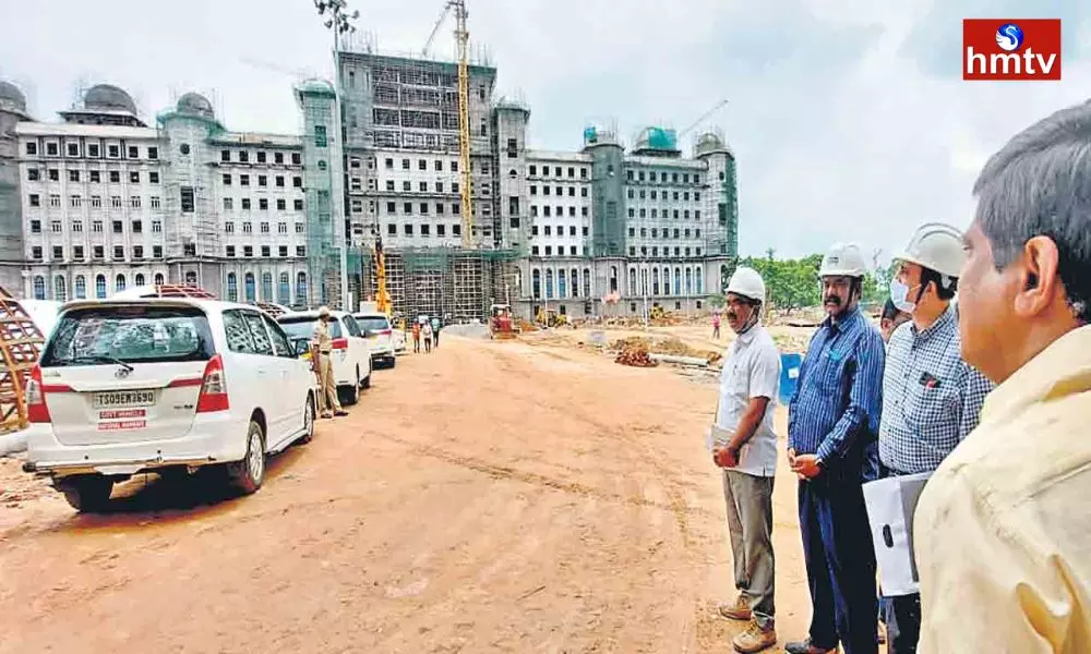 Ongoing Telangana New Secretariat Construction Works
