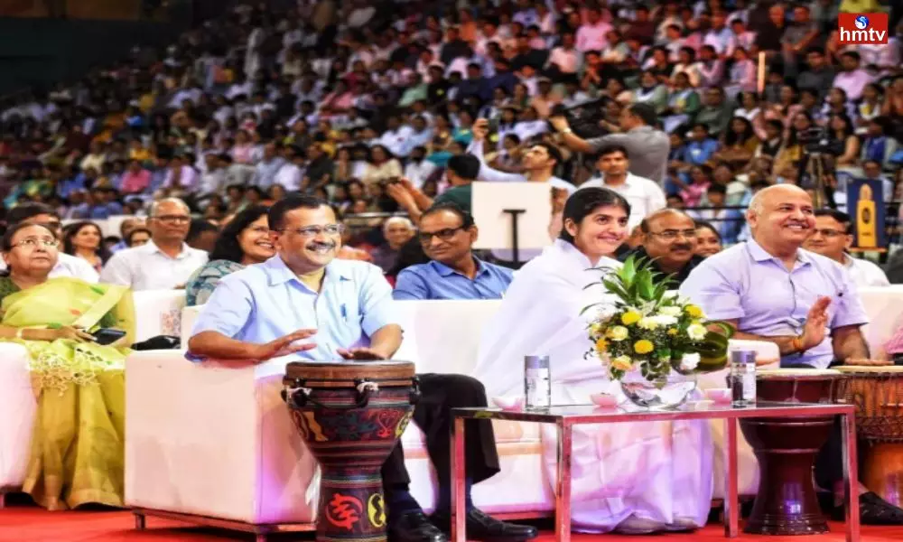 Delhi CM Arvind Kejriwal at the Closing Ceremony of Happiness Utsav