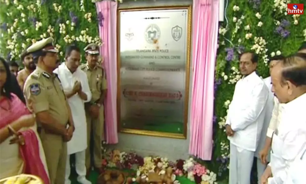 CM KCR Inaugurate Police Command and Control Centre