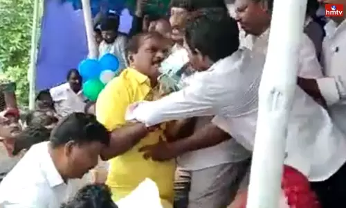 YCP and TDP Leaders Fight on Protocol