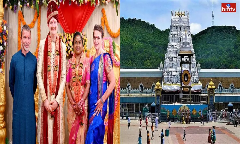 Telugu Girl And American Boy Get Married In Tirumala