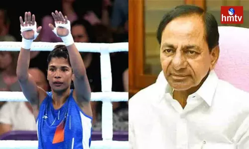 CM KCR Congratulates Nikhat Zareen CM KCR Congratulates Nikhat Zareen