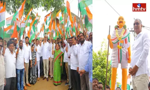 Telangana News: కన్నుల పండువగా.. ఇంటింటికి జాతీయ జెండాల పంపిణీ