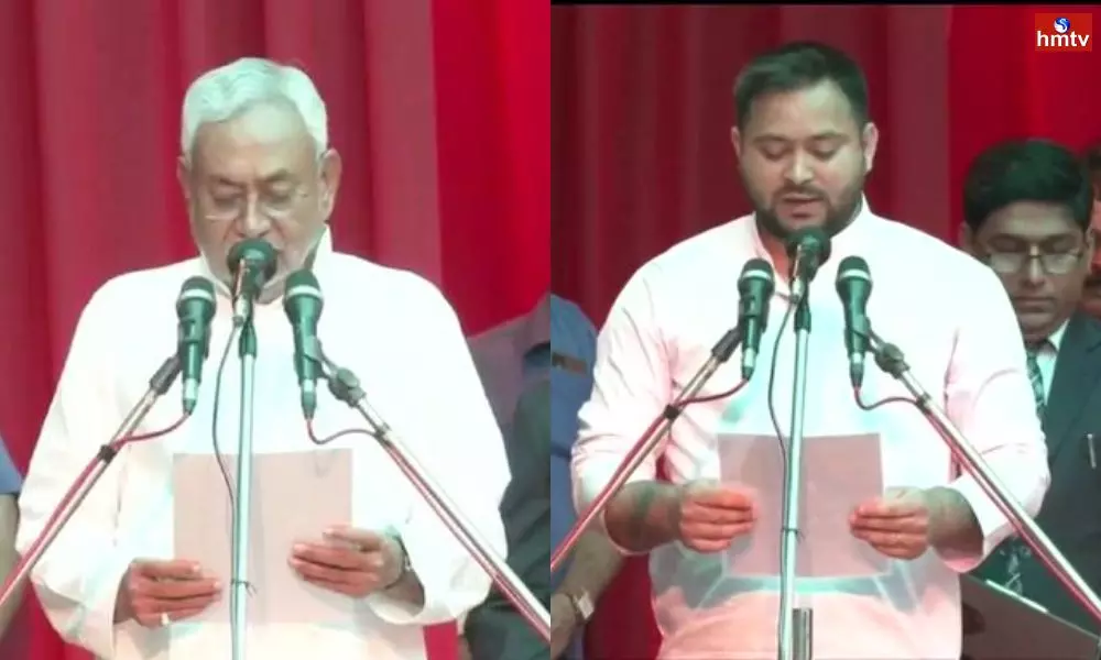 Nitish Kumar, Tejashwi Yadav Sworn in as Bihar CM, Deputy-CM