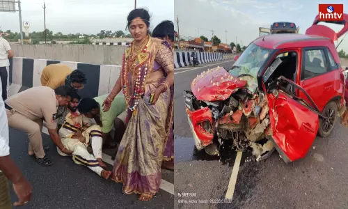 Road Accident at Ampapuram Krishna District Road Accident at Ampapuram Krishna District