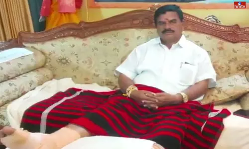 Swamy Goud Was injured in a Road Accident Swamy Goud Was injured in a Road Accident