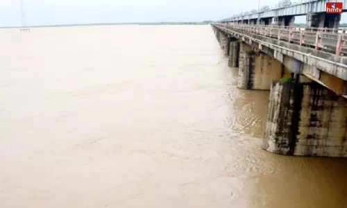 The Second Danger Warning is ongoing at Dhavaleswaram