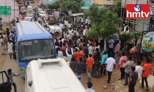 Fight Between TRS and BJP Leaders in Janagaon