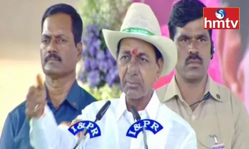 KCR Targets Centre at Public Meeting in Vikarabad