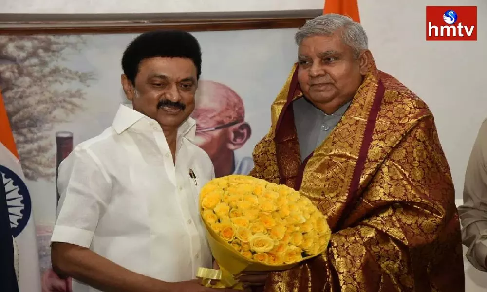 Tamil Nadu CM Stalin Meets Vice President Jagdeep Dhankar