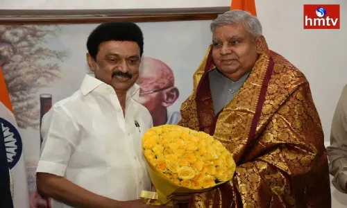 Tamil Nadu CM Stalin Meets Vice President Jagdeep Dhankar Tamil Nadu CM Stalin Meets Vice President Jagdeep Dhankar
