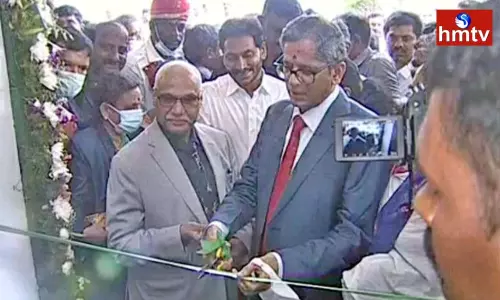 CJI NV Ramana CM Jagan Inaugurates Vijayawada Court Building