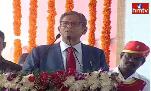 CJI NV Ramana CM Jagan Inaugurates Vijayawada Court Building