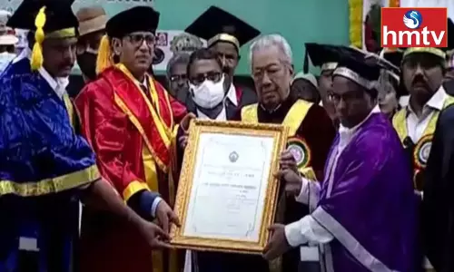 CJI NV Ramana Honoured with Doctorate from Acharya Nagarjuna University CJI NV Ramana Honoured with Doctorate from Acharya Nagarjuna University