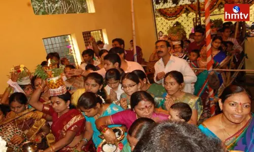Bonalu at the Brahmin Yellamma Temple in Siddipet