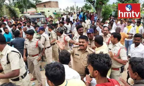 TDP and YCP Leaders Fight Each Other in Kuppam TDP and YCP Leaders Fight Each Other in Kuppam