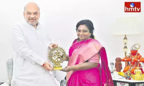 TS Governor Tamilisai Meet With Amit Shah