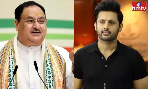 JP Nadda to Meet Hero Nithin In Hyderabad JP Nadda to Meet Hero Nithin In Hyderabad